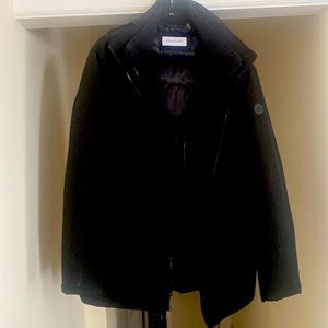 COPY - Calvin Klein performance coat black waterproof jacket with hood